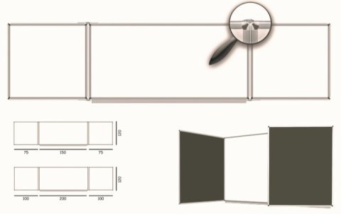 Akyazı Kapaklı Emaye Yazı Tahtası 120x75-120x150-120x75
