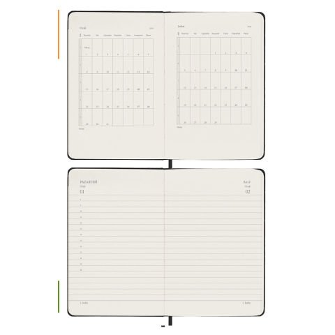 Victoria\'s Journals Classic 2024 Sert Kapak Günlük Ajanda 13X21 Siyah 123-9169