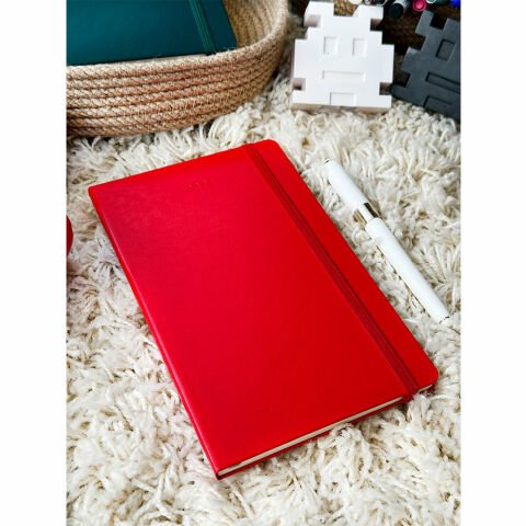 Victoria\'s Journals Classic 2024 Esnek Kapak Günlük Ajanda 13x21 Kırmızı 123-9164