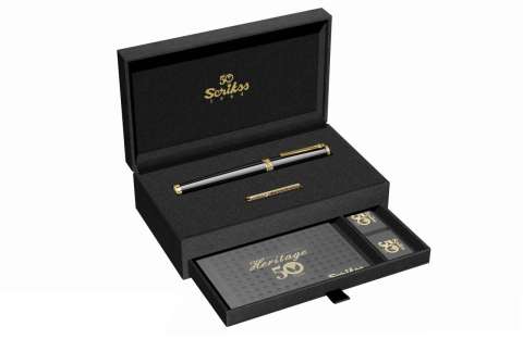 Scrikss Heritage2 Roller Kalem Siyah Altın Lake