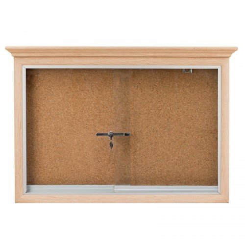 Akyazı Camekanlı Mantar Pano Ahşap Çerçeve 60x90