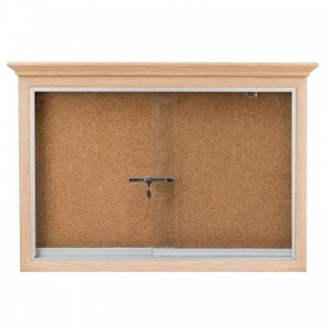 Akyazı Camekanlı Mantar Pano Ahşap Çerçeve 60x90