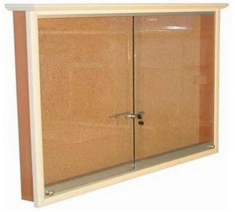 Akyazı Camekanlı Mantar Pano Ahşap Çerçeve 60x90