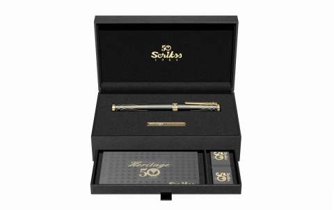 Scrikss Heritage Roller Kalem Siyah Altın