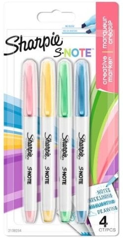 Sharpie Markör S-Note Kreatif Kesik Uç 4'lü Set  2138234