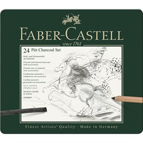 Faber Castell Pitt Monochrome İşlenmiş Kömür Seti 24'lü