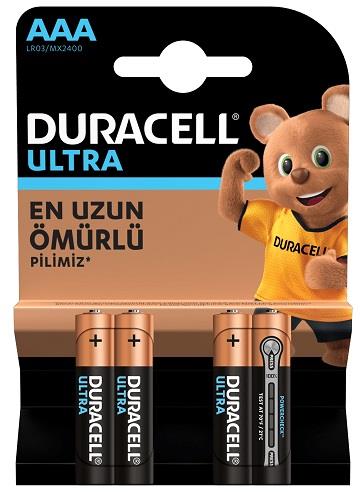 Duracell Ultra Power Kalem Pil AAA 4'lü Kart