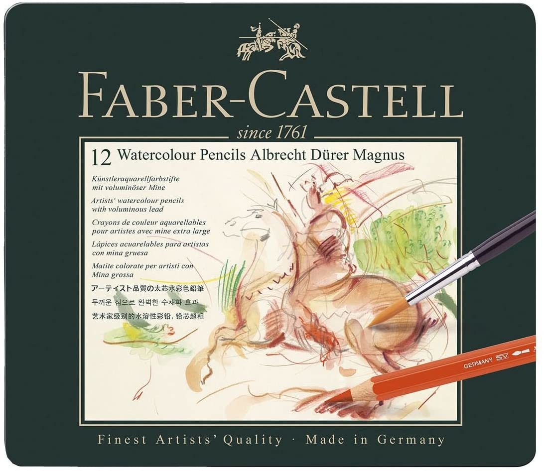 Faber Castell Albrecht Dürer Magnus Kuru Boya Kalemi 12 Renk Teneke Kutu