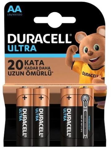 Duracell Ultra Power Kalem Pil AA 4'lü Kart
