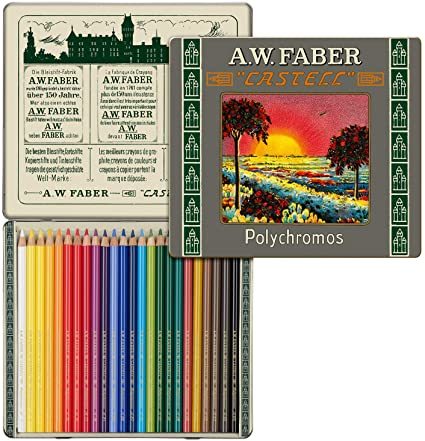 Faber Castell 111.Yıl Polychromos Kuru Boya Kalemi 24 Renk Teneke Kutu