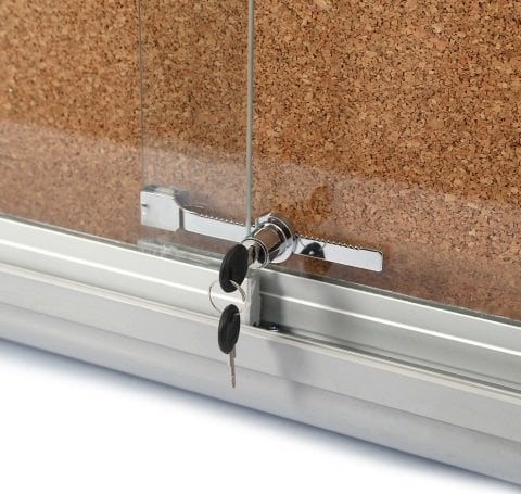 Akyazı Camekanlı Mantar Pano Alüminyum Çerçeveli 60x90