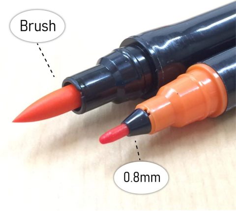 Zig Art & Graphic Twin Brush Pen Çift Uçlu Çizim Kalemi Yellow TUT-80 001