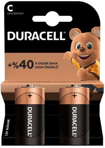 Duracell C Orta Boy Pil 2\'li Kart