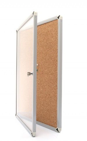 Akyazı Camekanlı Kapaklı Mantar Pano Alüminyum İnce Çerçeveli 50x70