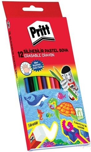 Pritt Wax Crayon Mum Boya Silinebilir 12 Renk