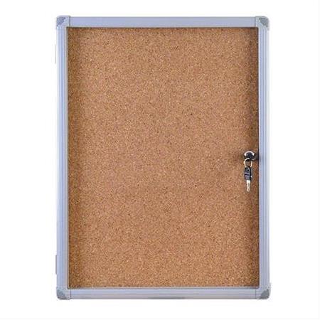 Akyazı Camekanlı Kapaklı Mantar Pano Alüminyum İnce Çerçeveli 60x90