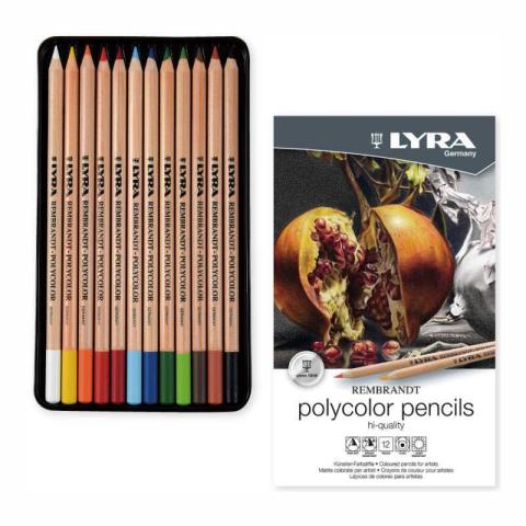 Lyra Rembrandt Polycolor Kuru Boya 12 Renk Metal Kutu