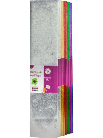 Craft and Arts Metalik Krepon Kağıdı 10'Lu