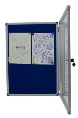 Akyazı Kapaklı Camekanlı Kumaşlı Pano İnce Alüminyum Çerçeve 60x90