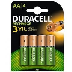 Duracell Şarj Edilebilir AA Kalem Pil 1300 mAh 4\'lü