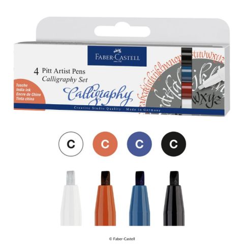 Faber Castell Pitt Artist Pen Kaligrafi Seti 4'lü