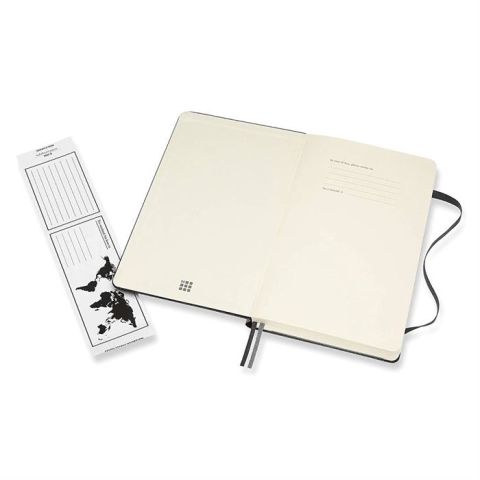 Moleskine Classic Expanded Sert Kapak Çizgili Defter 13x21 Siyah