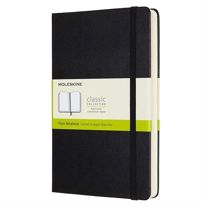 Moleskine Classic Expanded Sert Kapak Çizgisiz Defter 13x21 Siyah
