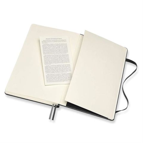 Moleskine Classic Expanded Sert Kapak Çizgisiz Defter 13x21 Siyah