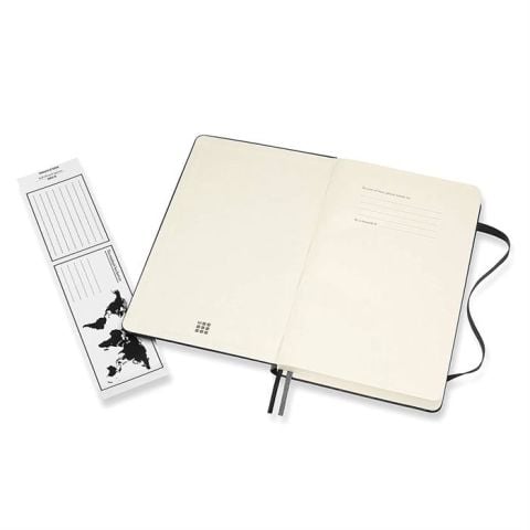 Moleskine Classic Expanded Sert Kapak Çizgisiz Defter 13x21 Siyah