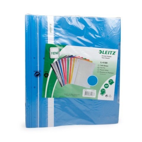 Leitz 41891030 Plastik Telli Dosya Açık Mavi 50'li
