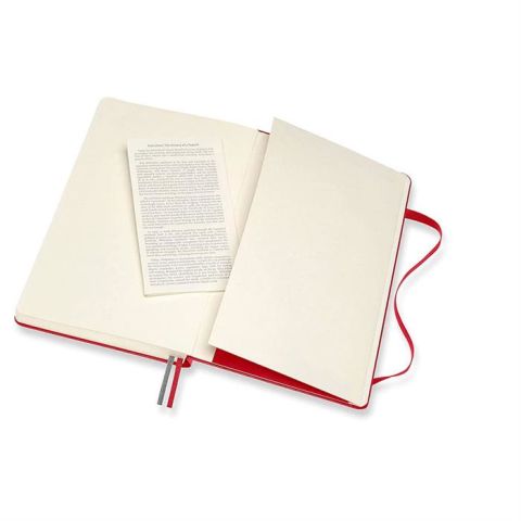 Moleskine Classic Expanded Sert Kapak Çizgili Defter 13x21 Scarlet Red