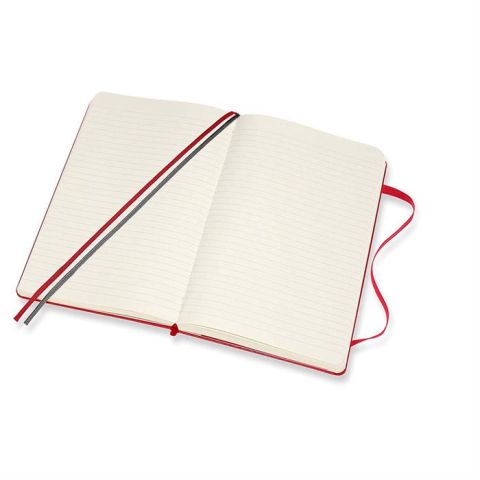 Moleskine Classic Expanded Sert Kapak Çizgili Defter 13x21 Scarlet Red