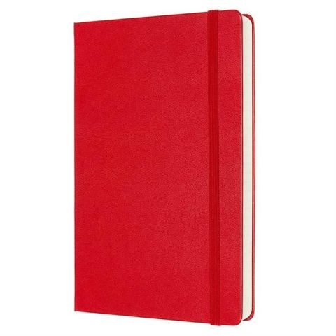 Moleskine Classic Expanded Sert Kapak Çizgili Defter 13x21 Scarlet Red