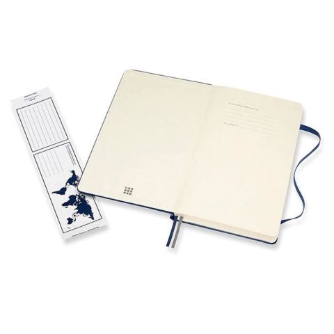 Moleskine Classic Expanded Sert Kapak Çizgili Defter 13x21 Safir Mavi