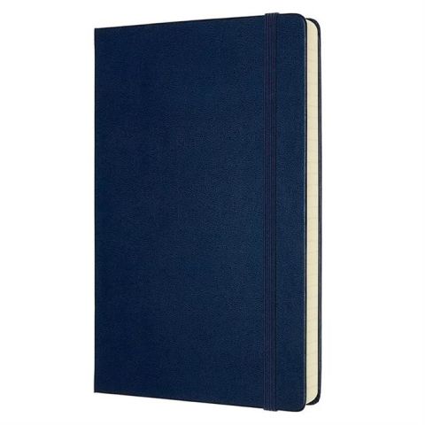 Moleskine Classic Expanded Sert Kapak Çizgili Defter 13x21 Safir Mavi