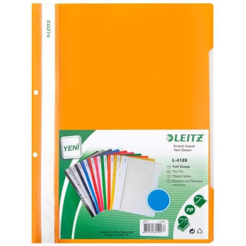 Leitz 41891045 Plastik Telli Dosya Turuncu 50'li