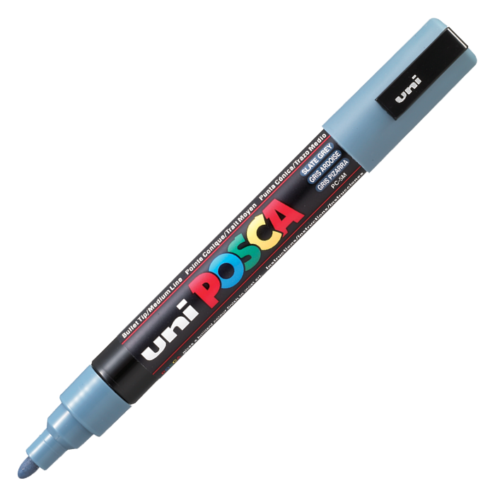 Uni POSCA 1.8-2.5 Su Bazlı Poster Markörü Kurşun Gri