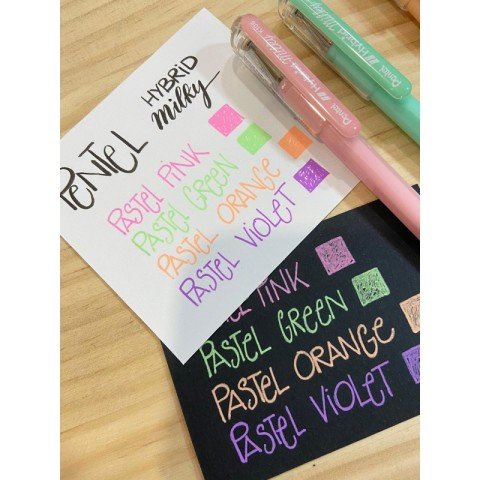 Pentel Hybrid Milky Jel Kalem 0.8 mm Pastel Orange