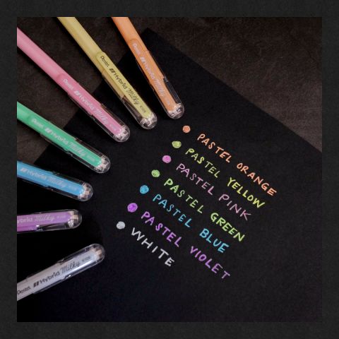 Pentel Hybrid Milky Jel Kalem 0.8 mm Pastel Orange