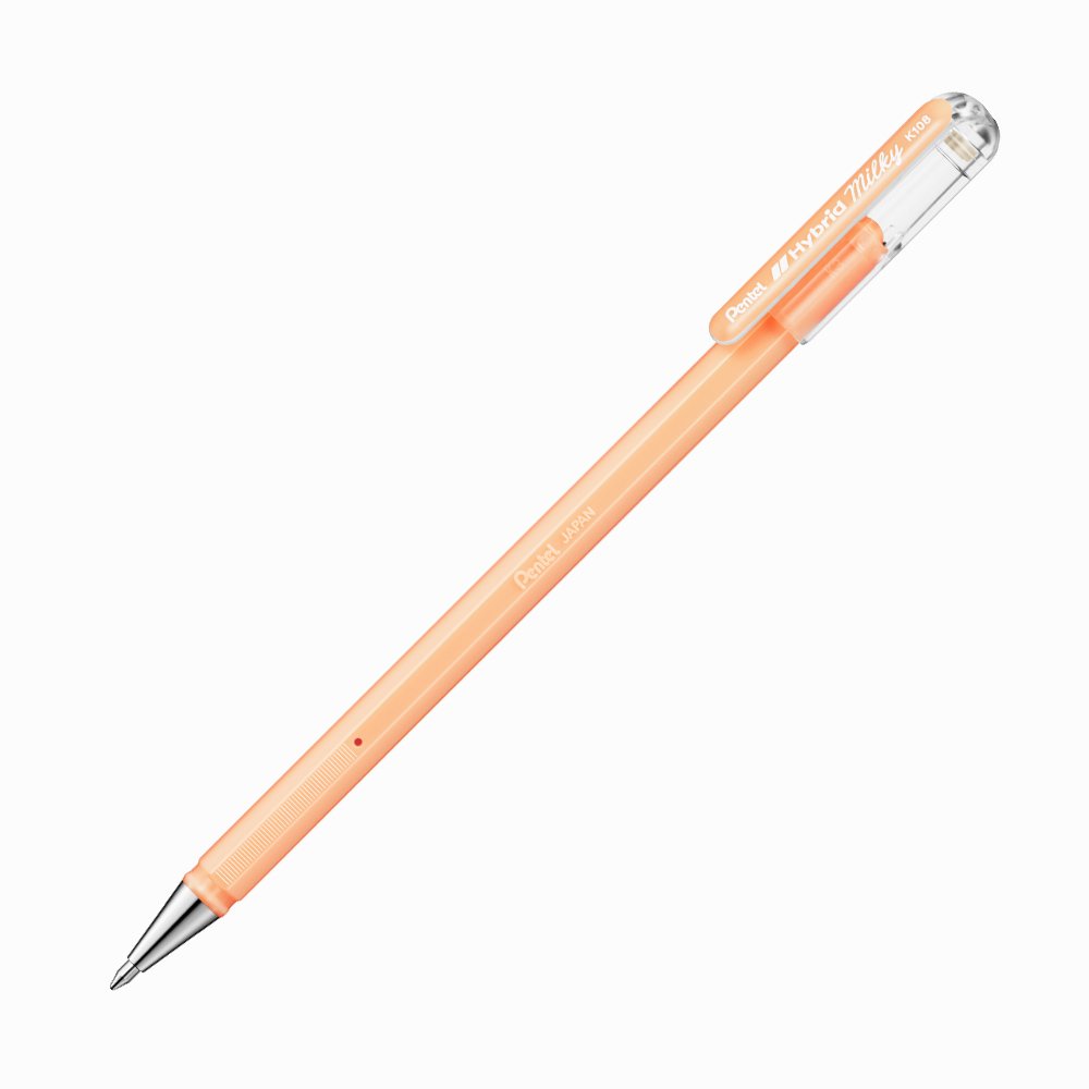 Pentel Hybrid Milky Jel Kalem 0.8 mm Pastel Orange