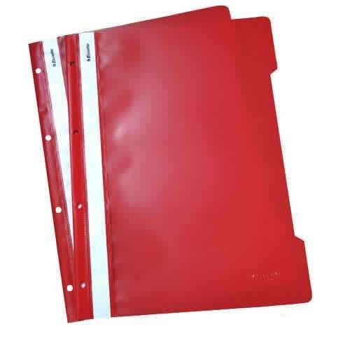 Esselte 41991520 Plastik Telli Dosya Kırmızı 50'li