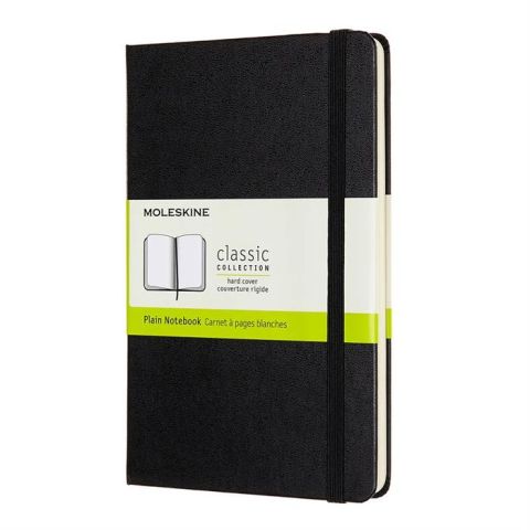 Moleskine Classic Sert Kapak Çizgisiz Defter 11.5x18 Siyah