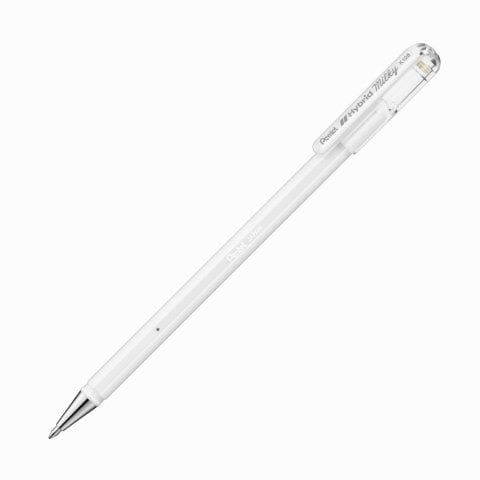 Pentel Hybrid Milky Jel Kalem 0.8 mm White