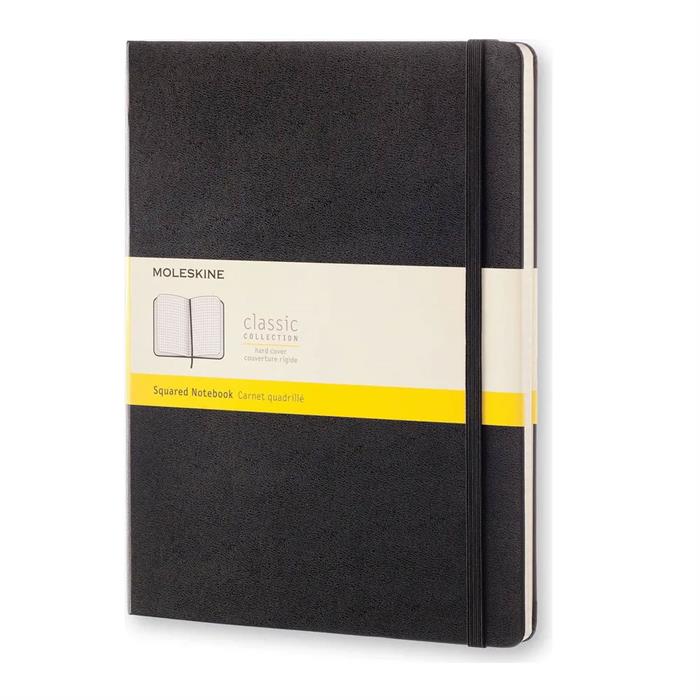 Moleskine Classic Sert Kapak Kareli Defter 19x25 Siyah