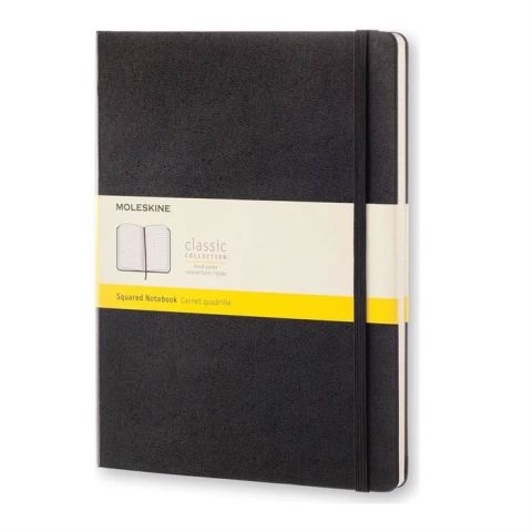 Moleskine Classic Sert Kapak Kareli Defter 19x25 Siyah