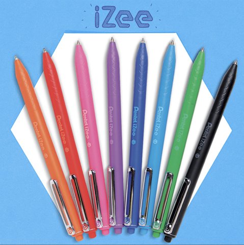 Pentel İzee 1.0mm Yağ Bazlı Tükenmez Kalem Açık Mor