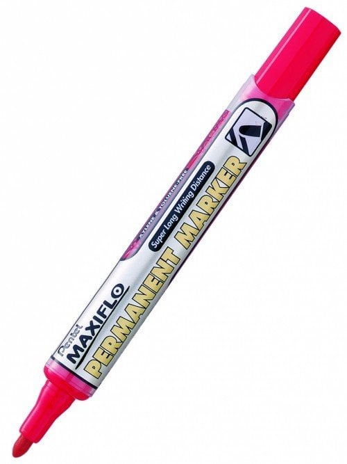 Pentel Likit Mürekkepli Permanent Marker Yuvarlak Uç Kırmızı