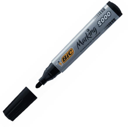 Bic 2000 Permanent Marker Yuvarlak Uçlu Siyah