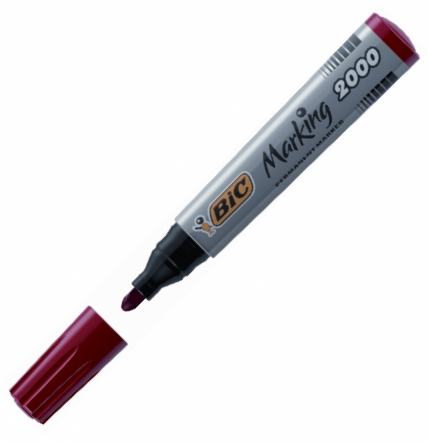 Bic 2000 Permanent Marker Yuvarlak Uçlu Kırmızı