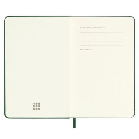 Moleskine Classic Sert Kapak Çizgili Defter 9x14 Mersin Yeşili